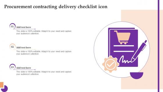 Procurement Contracting Delivery Checklist Icon