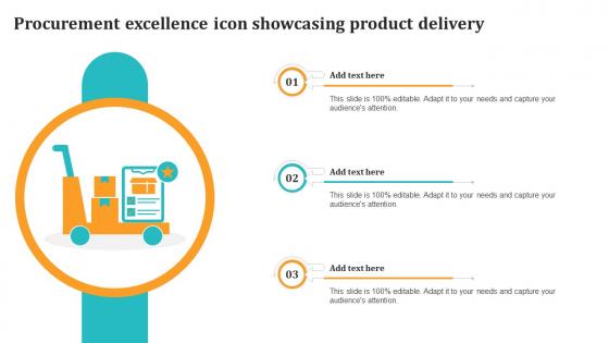 Procurement Excellence Icon Showcasing Product Delivery