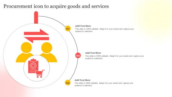 Procurement Icon To Acquire Goods And Services