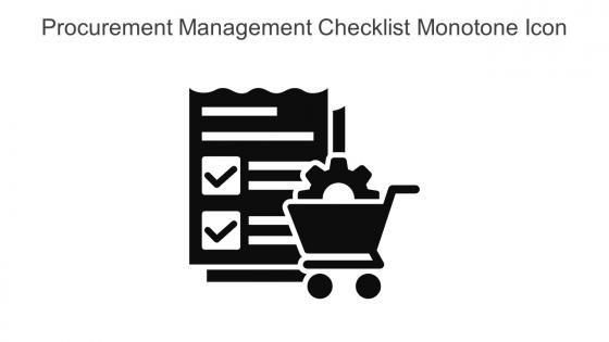 Procurement Management Checklist Monotone Icon In Powerpoint Pptx Png And Editable Eps Format