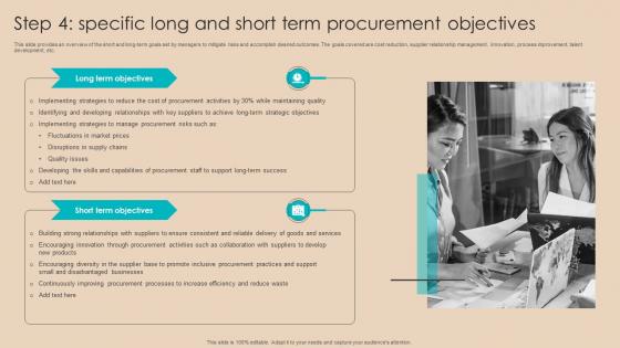 Procurement Negotiation Strategies Step 4 Specific Long And Short Term Procurement Strategy SS V
