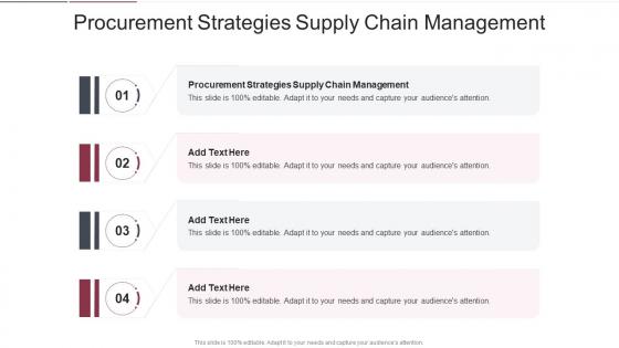 Procurement Strategies Supply Chain Management In Powerpoint And Google Slides Cpb