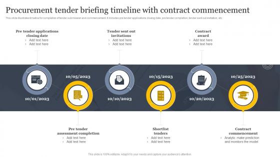 Procurement Tender Briefing Timeline With Contract Commencement