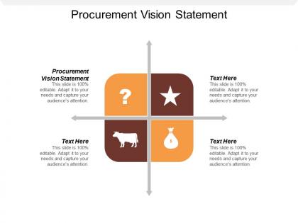 Procurement vision statement ppt powerpoint presentation professional model cpb