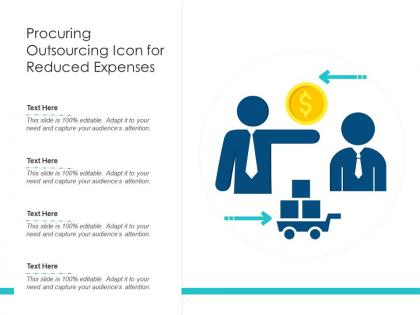 Procuring outsourcing icon for reduced expenses