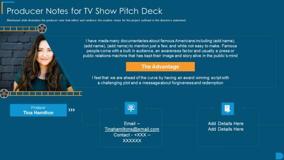 Producer Notes For Tv Show Pitch Deck Ppt Model Design Ideas
