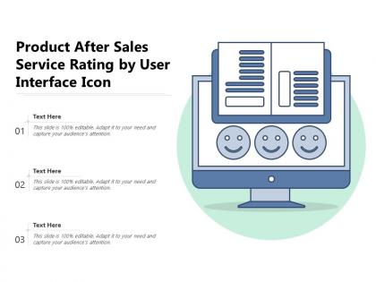 Product after sales service rating by user interface icon