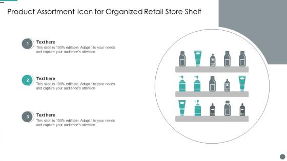 Product Assortment Icon For Organized Retail Store Shelf