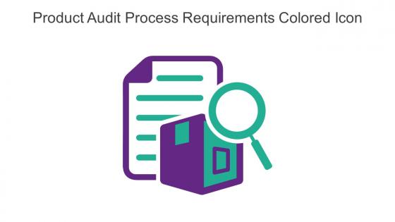 Product Audit Process Requirements Colored Icon In Powerpoint Pptx Png And Editable Eps Format