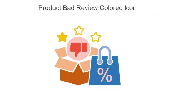 Product Bad Review Colored Icon In Powerpoint Pptx Png And Editable Eps Format