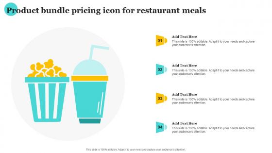Product Bundle Pricing Icon For Restaurant Meals