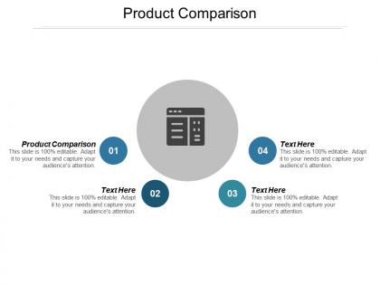 Product comparison ppt powerpoint presentation icon infographics cpb