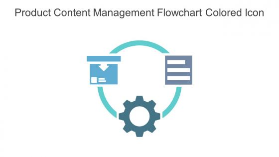 Product Content Management Flowchart Colored Icon In Powerpoint Pptx Png And Editable Eps Format