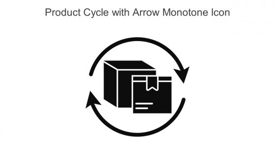 Product Cycle With Arrow Monotone Icon In Powerpoint Pptx Png And Editable Eps Format