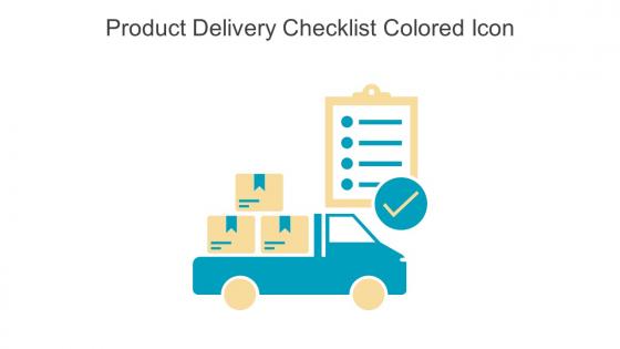 Product Delivery Checklist Colored Icon In Powerpoint Pptx Png And Editable Eps Format