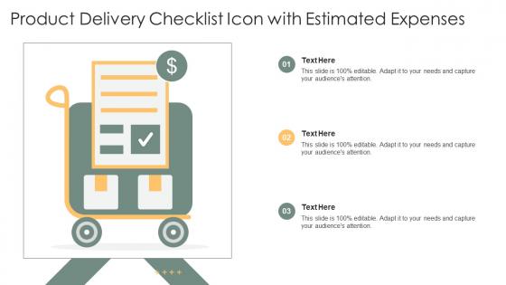 Product Delivery Checklist Icon With Estimated Expenses
