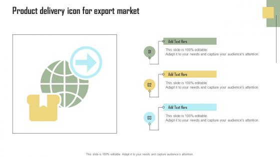 Product Delivery Icon For Export Market