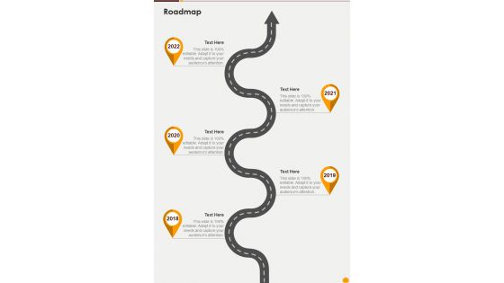 Product Design Proposal Roadmap One Pager Sample Example Document