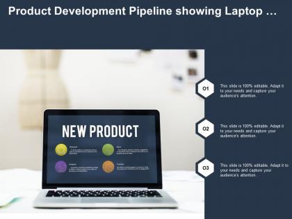 Product development pipeline showing laptop with new product categories