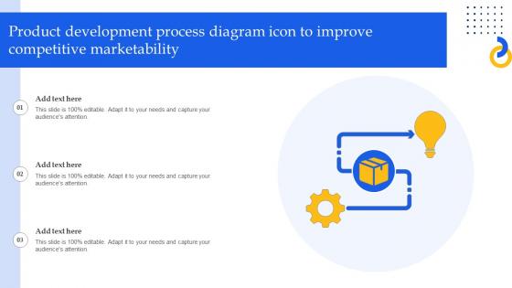 Product Development Process Diagram Icon To Improve Competitive Marketability