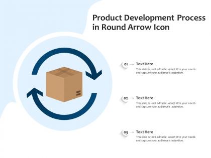 Product development process in round arrow icon