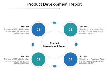 Product development report ppt powerpoint presentation gallery designs cpb