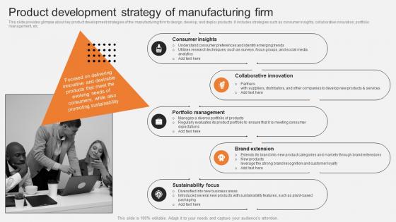 Product Development Strategy Of Manufacturing Firm Boosting Production Efficiency With Operations MKT SS V