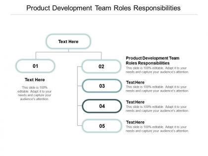 Product development team roles responsibilities ppt powerpoint presentation file demonstration cpb