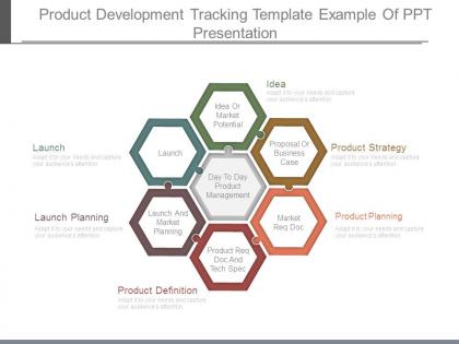 Product development tracking template example of ppt presentation
