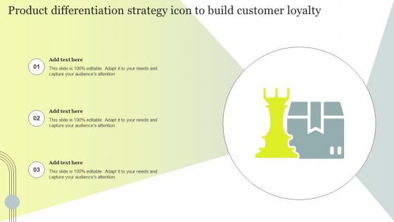 Product Differentiation Strategy Icon To Build Customer Loyalty