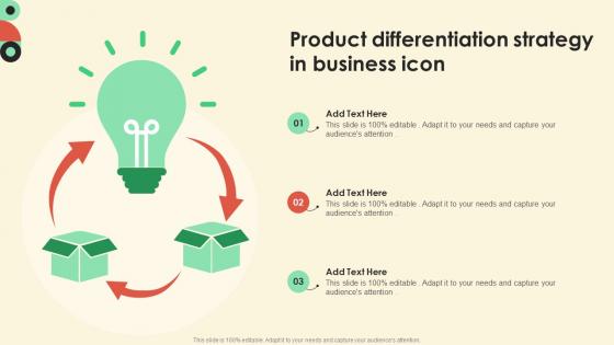 Product Differentiation Strategy In Business Icon