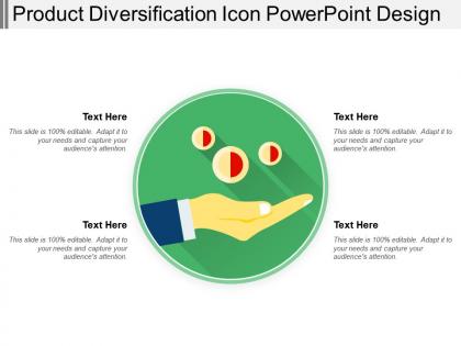 Product diversification icon powerpoint design