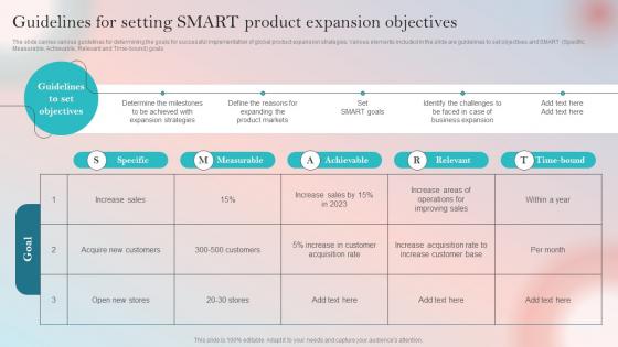 Product Expansion Guide To Increase Brand Guidelines For Setting Smart Product Expansion Objectives
