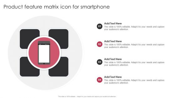 Product Feature Matrix Icon For Smartphone