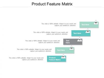 Product feature matrix ppt powerpoint presentation professional model cpb