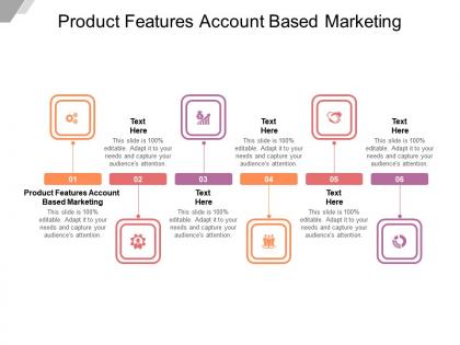 Product features account based marketing ppt powerpoint presentation icon show cpb