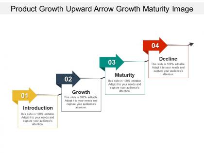 Product growth upward arrow growth maturity image
