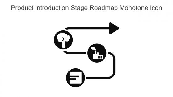 Product Introduction Stage Roadmap Monotone Icon In Powerpoint Pptx Png And Editable Eps Format