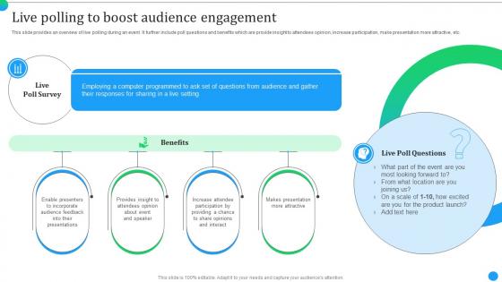 Product Launch Event Activities Live Polling To Boost Audience Engagement