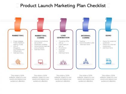 Product launch marketing plan checklist