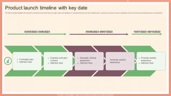 Product Launch Timeline With Key Date