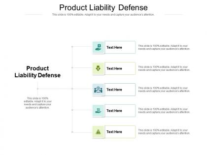 Product liability defense ppt infographic template background images cpb