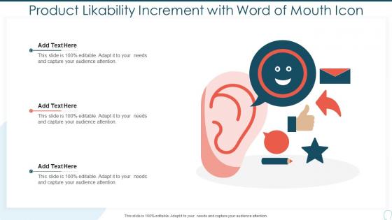 Product likability increment with word of mouth icon