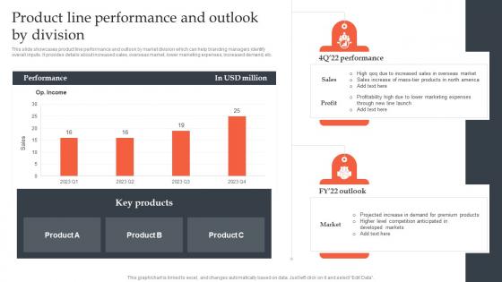 Product Line Performance And Outlook By Division Product Line Extension Strategies