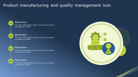 Product Manufacturing And Quality Management Icon