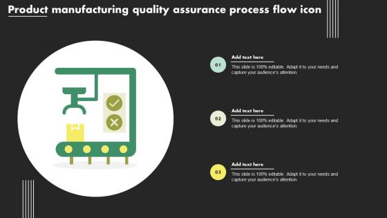 Product Manufacturing Quality Assurance Process Flow Icon