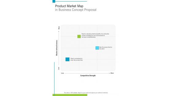 Product Market Map In Business Concept Proposal One Pager Sample Example Document