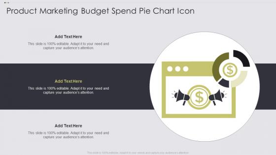 Product Marketing Budget Spend Pie Chart Icon