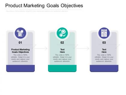 Product marketing goals objectives ppt powerpoint presentation summary diagrams cpb