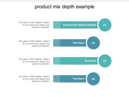 Product mix depth example ppt powerpoint presentation icon visual aids cpb